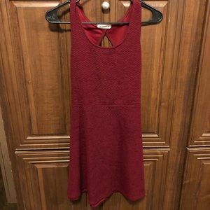 Open back dress- maroon